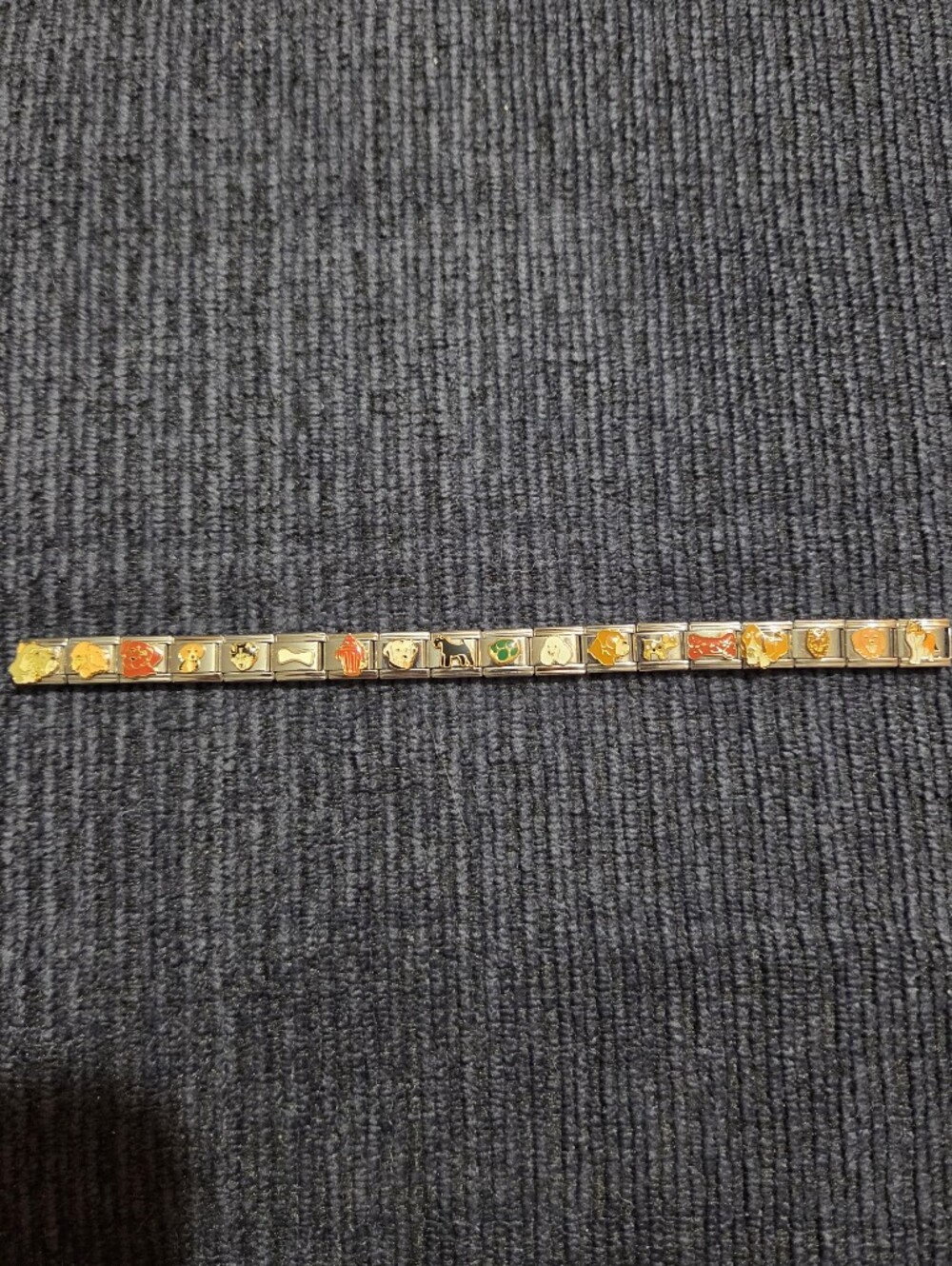 Italian Charm Link Bracelet with Dog Theme NEW - Picture 4 of 5